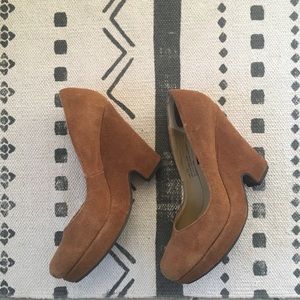Suede wedges